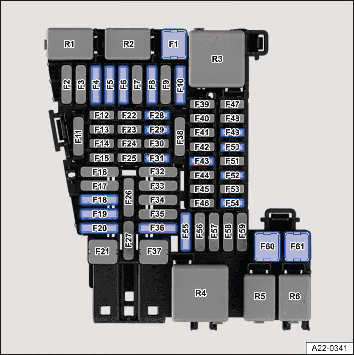 VW taigo fuse box diagram