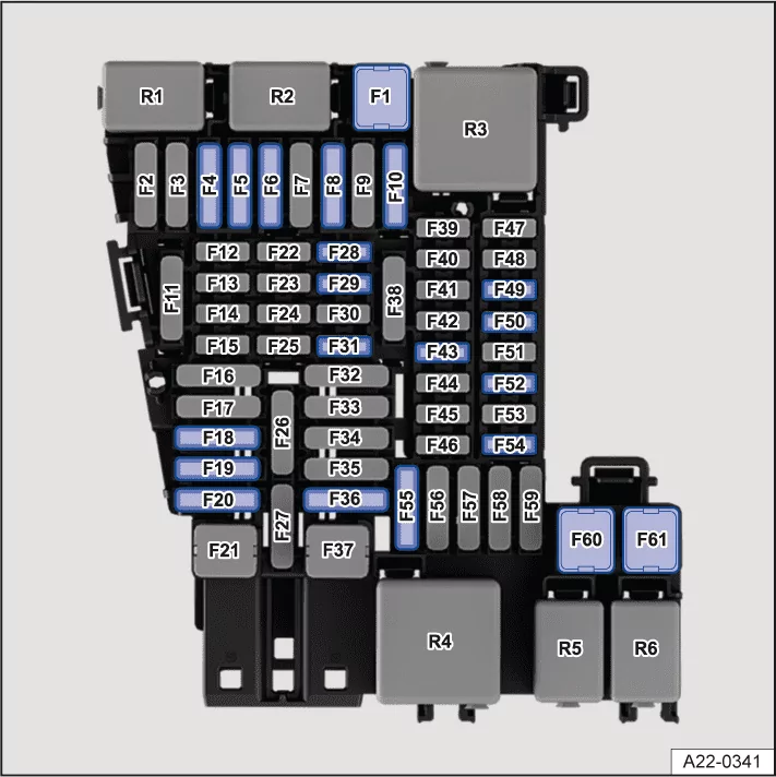 VW taigo fuse box diagram